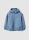 Light blue oversized hooded zip-up jacket for boys_0