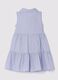Blue tiered dress in cotton_1