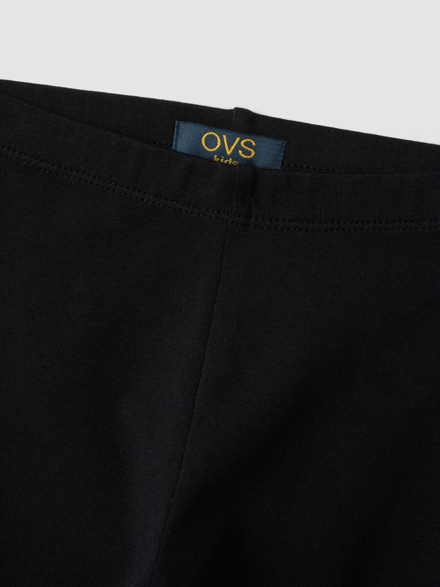 Girls&rsquo; black skinny leggings in stretchy organic cotton_3