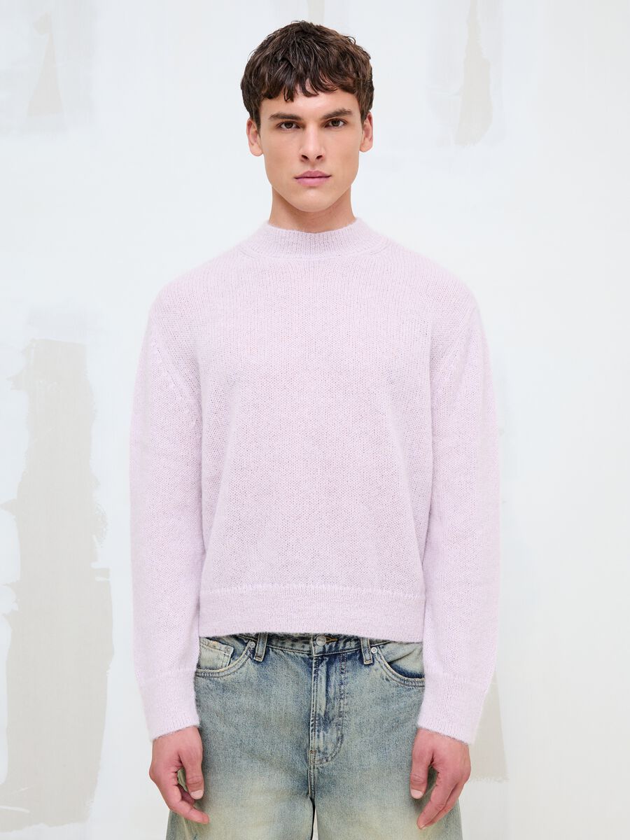 Mohair Crew Neck Light Pink_3