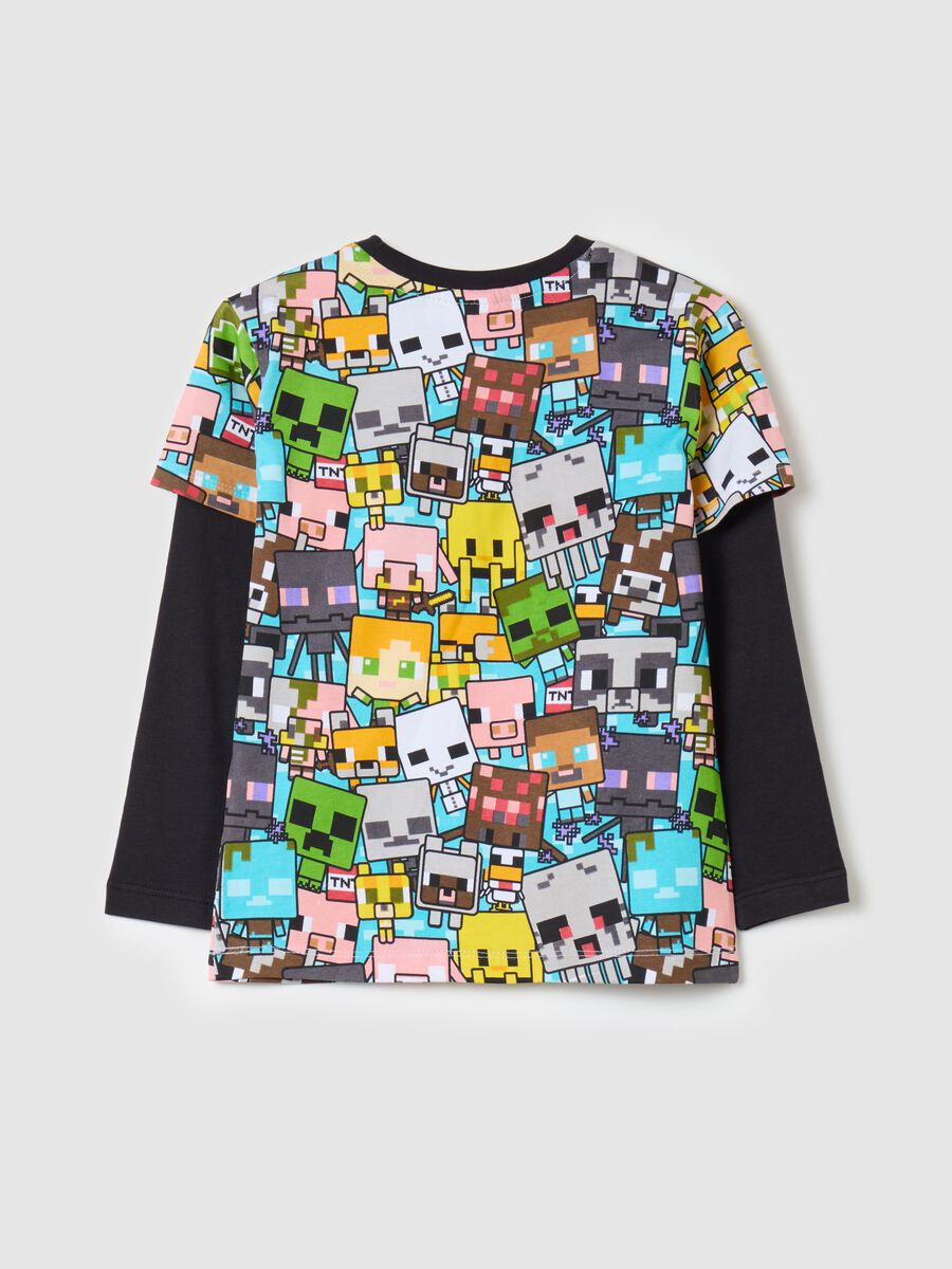 Long-sleeved T-shirt with Minecraft print_1