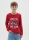 Boys' long sleeve red t-shirt in pure cotton regular fit_0