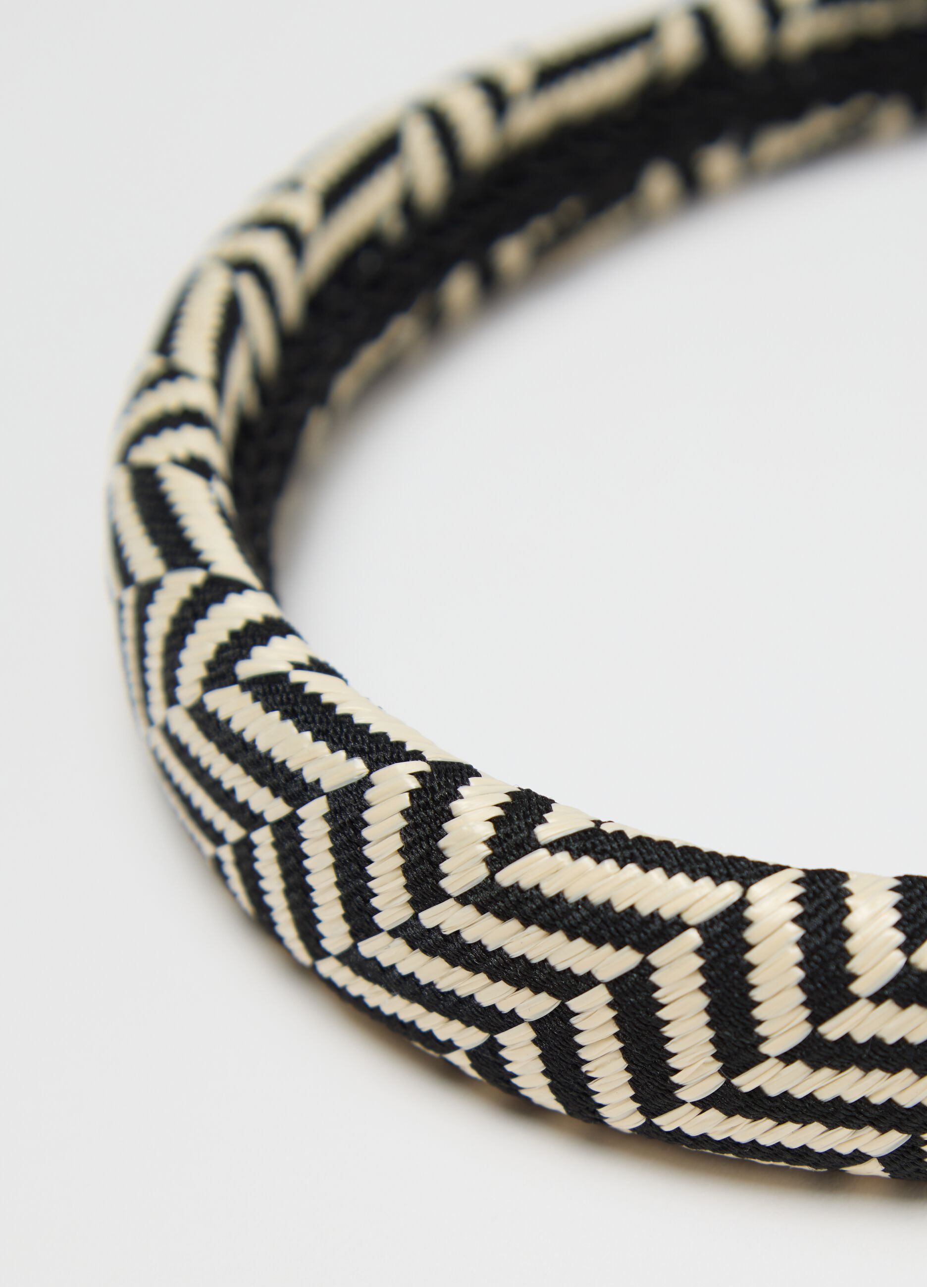 Multicoloured alice band with geometric design