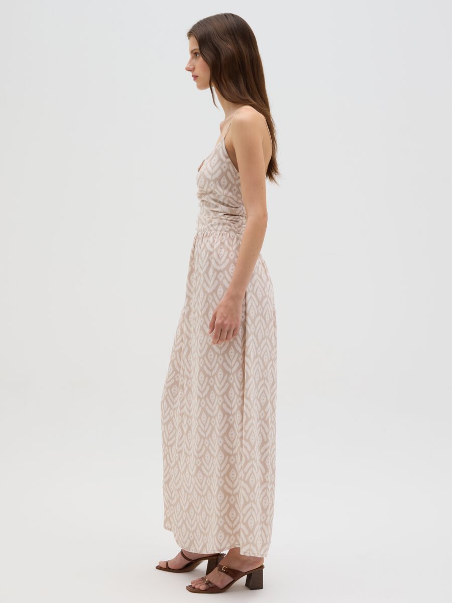 Women's long dress in pure multicolour viscose slim fit_1