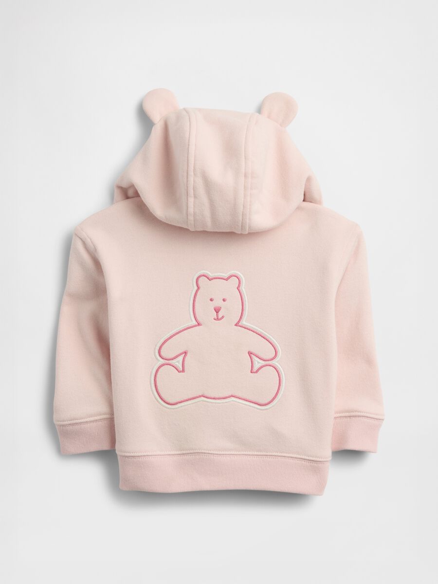 Felpa con cappuccio e logo in misto cotone_1