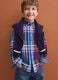 Multicolour pure cotton checked shirt with classic button-down collar_0