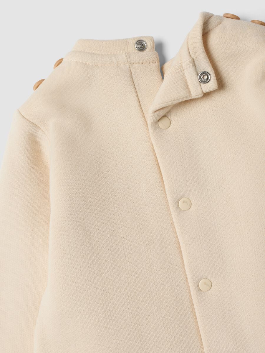 Tutina beige in puro cotone organico con stampa Winnie the Pooh_3