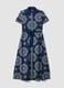 Blue pure cotton shirt dress_4