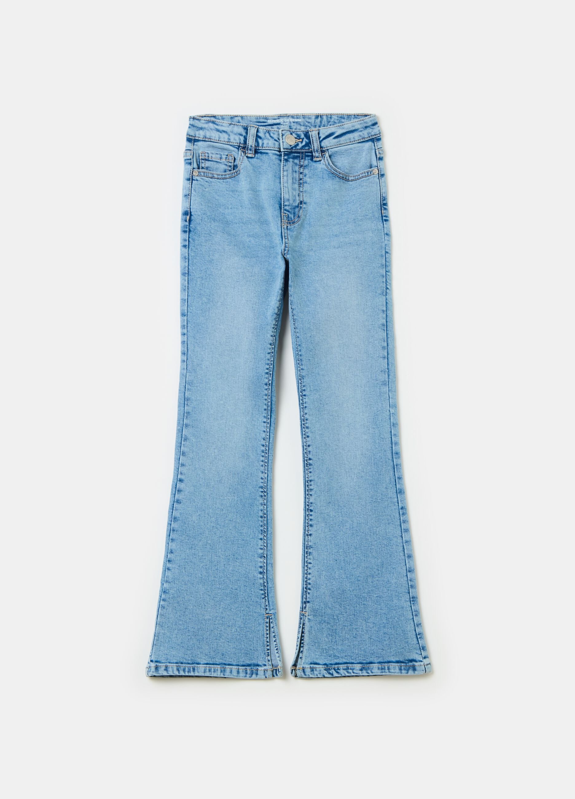 Jeans flare fit acid wash