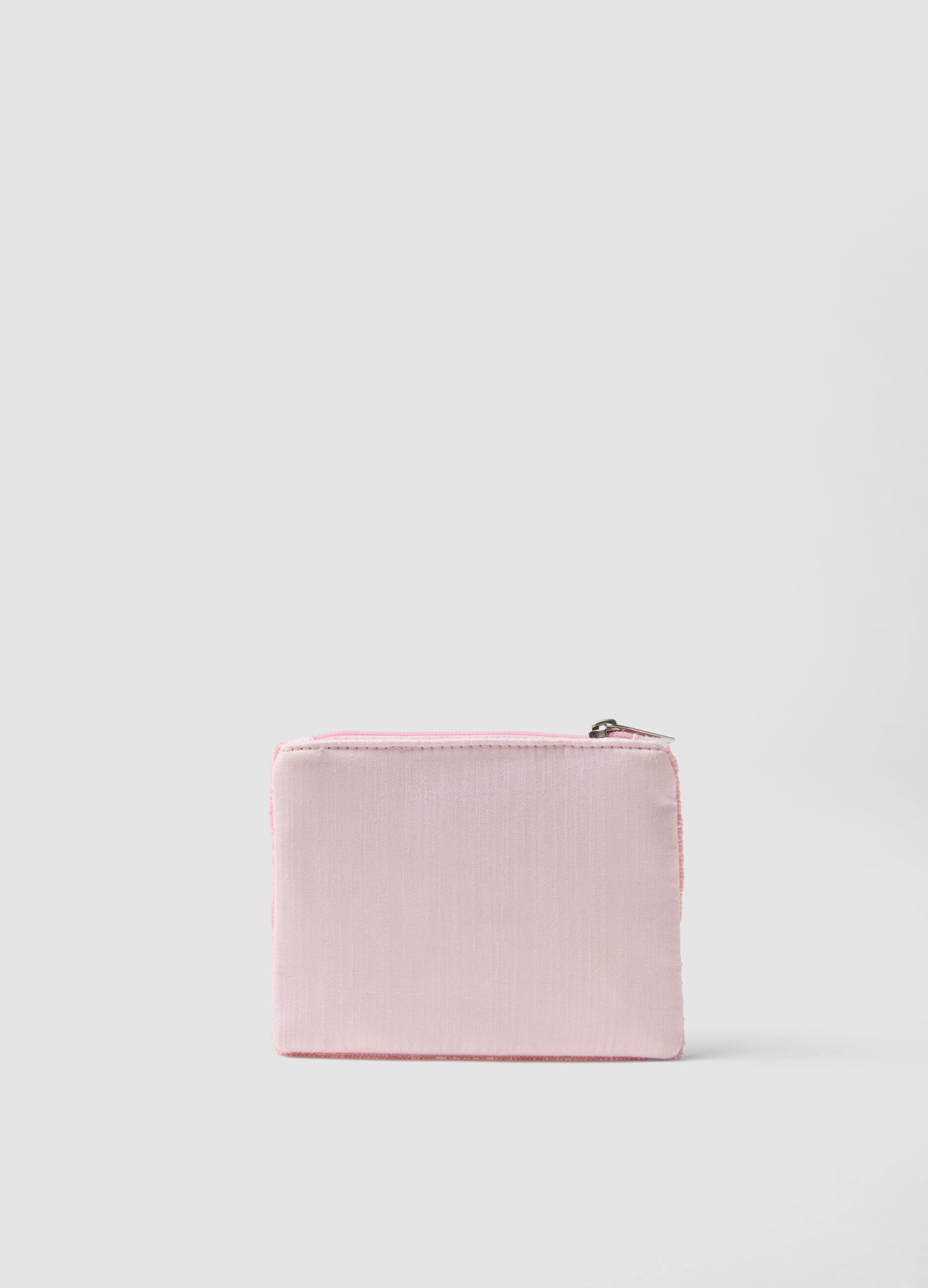 Multicoloured beaded cherry coin purse