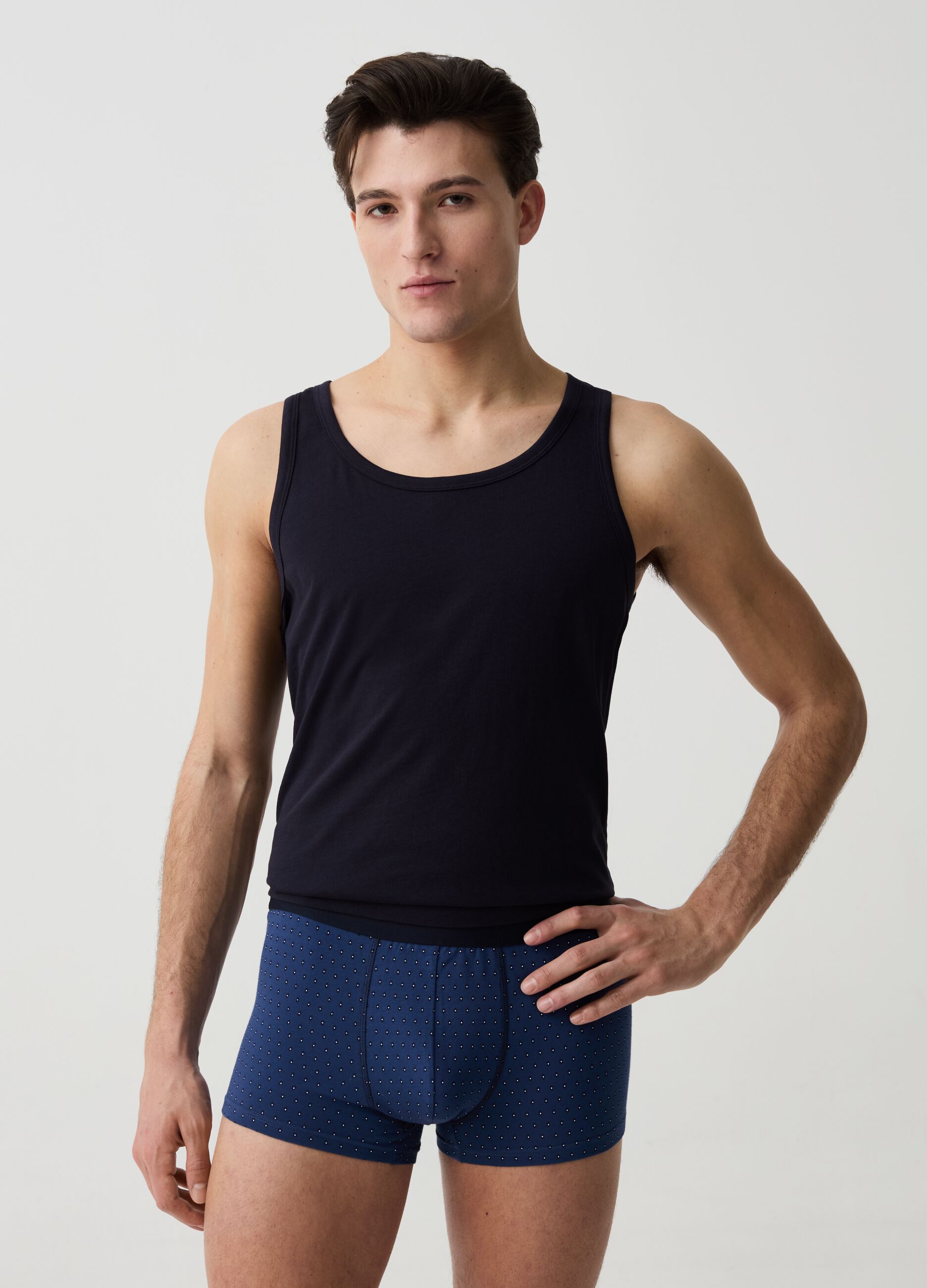 Ovs Tripack boxer in cotone bio stretch fantasia