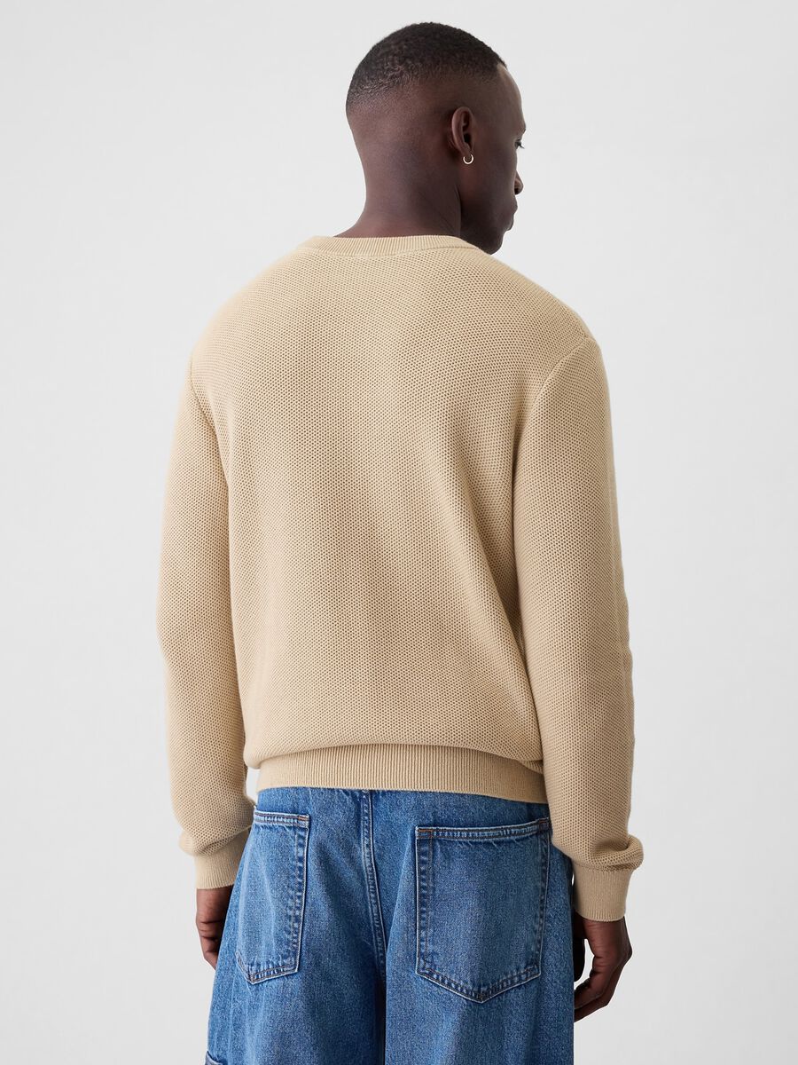 Pullover with micro waffle weave_2