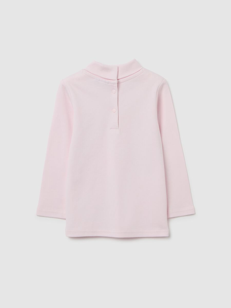 Girls' regular fit pink pure cotton t-shirt_1