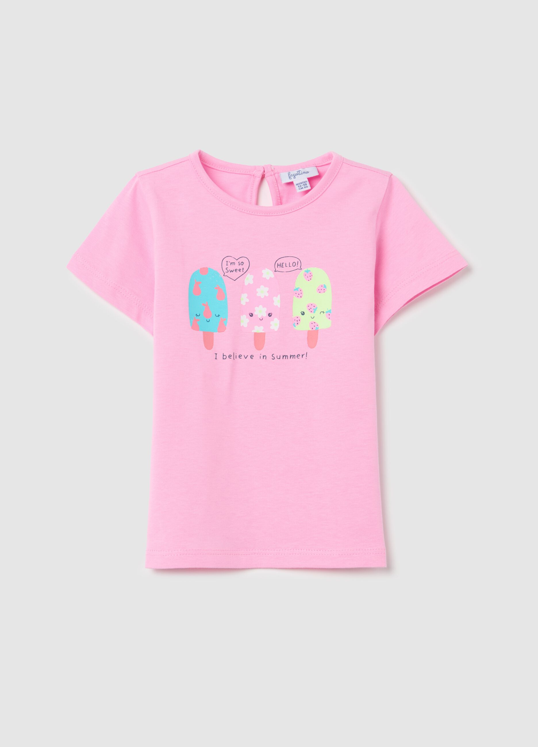 Cotton T-shirt with print