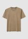 Beige pure cotton regular fit T-shirt_4