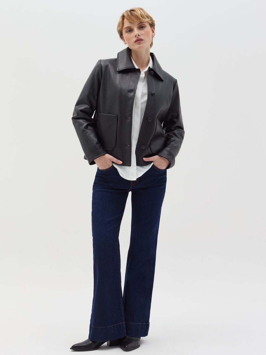 Glossy-effect shacket_1