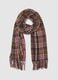 Multicolour checkered scarf with fringes_0