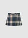 Girls' multicolour check skirt in stretchy flannel_0
