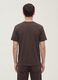 Brown mercerised pure cotton regular-fit crew-neck T-shirt_3