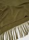 Sciarpa in acrilico verde con frange_1