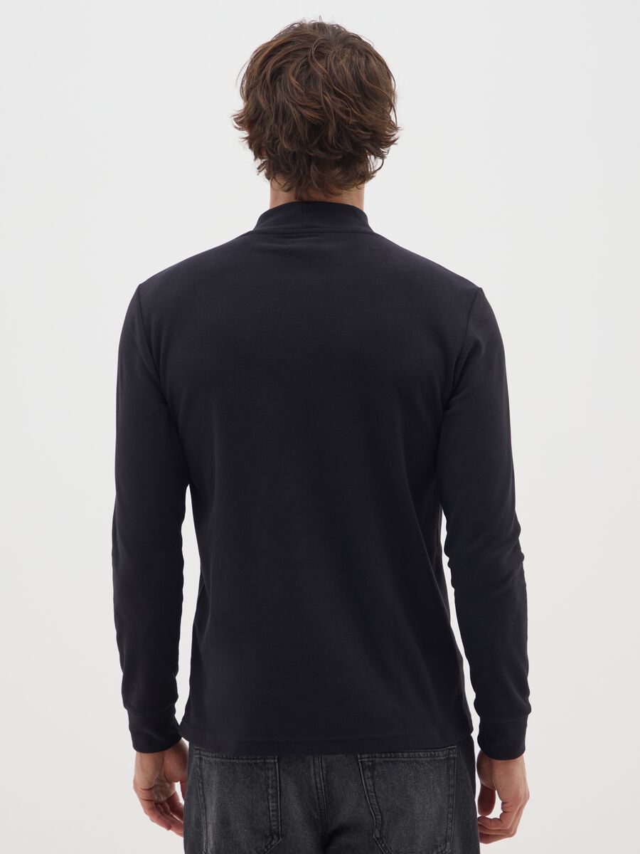 Black fleece sweatshirt regular fit_2