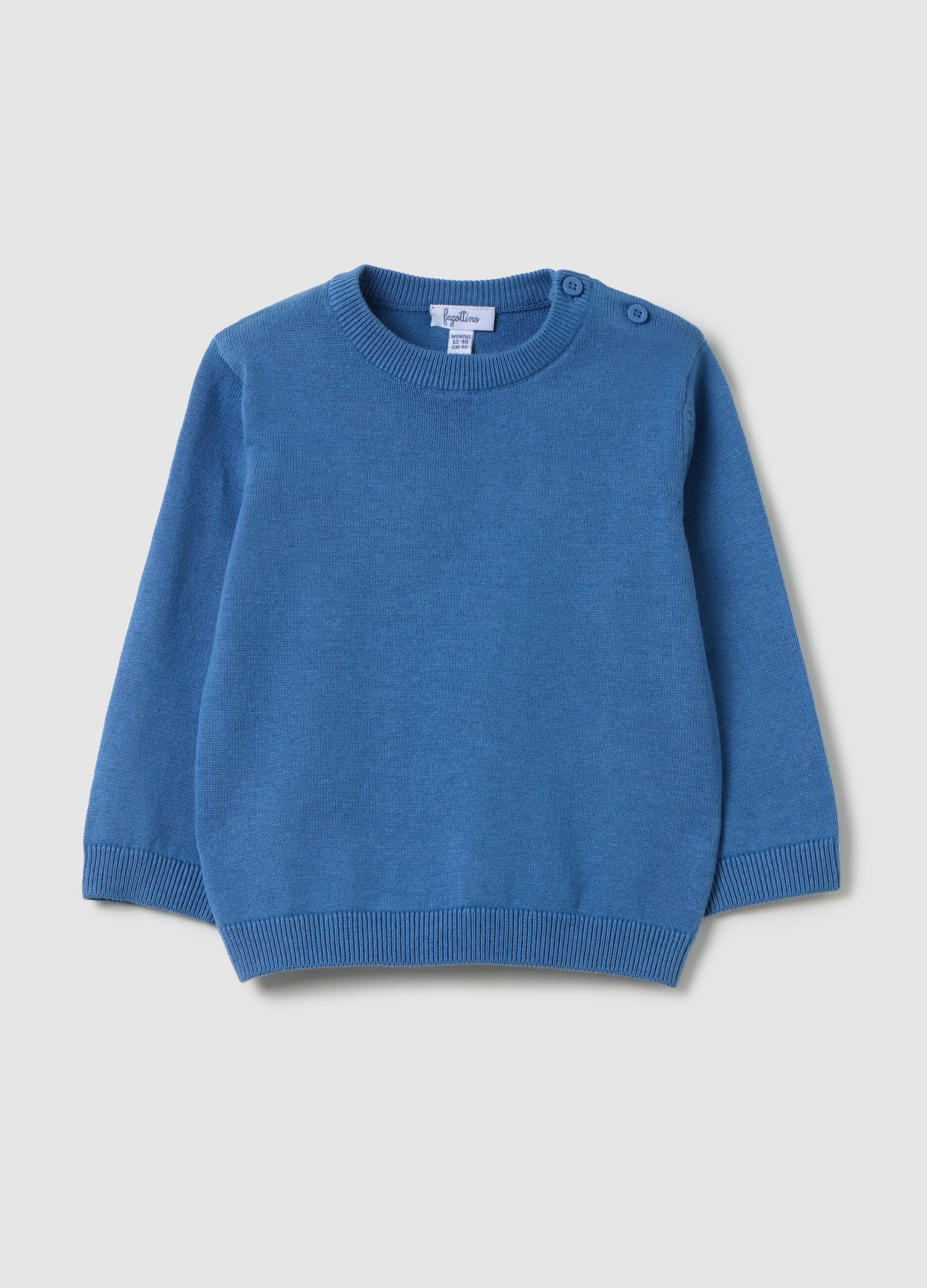 Blue pure cotton children's jumper