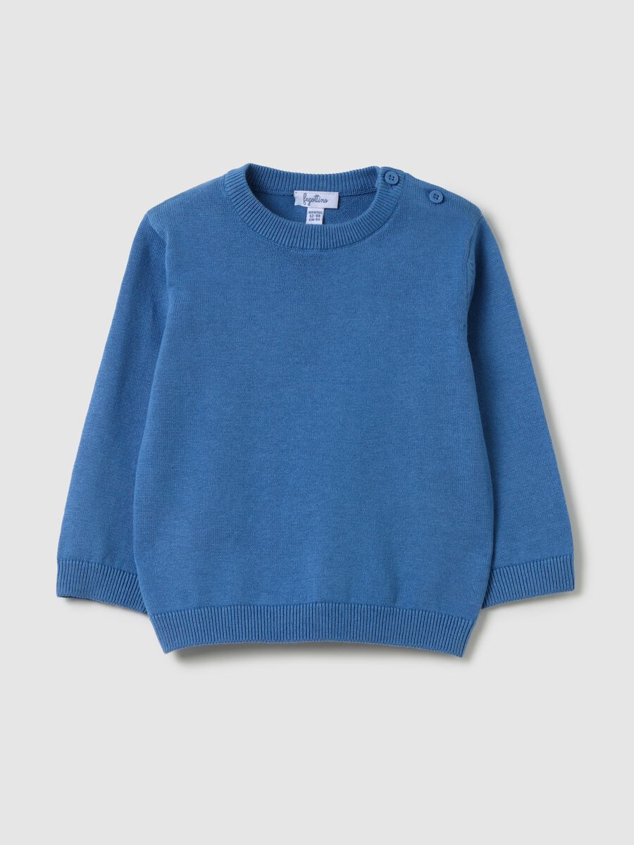 Blue pure cotton children's jumper_0
