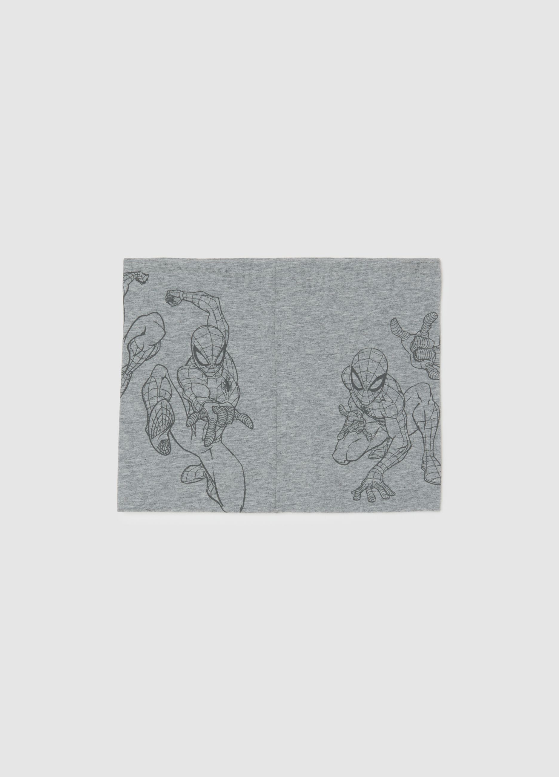 T-shirt da bambino in cotone grigia con Spider-Man