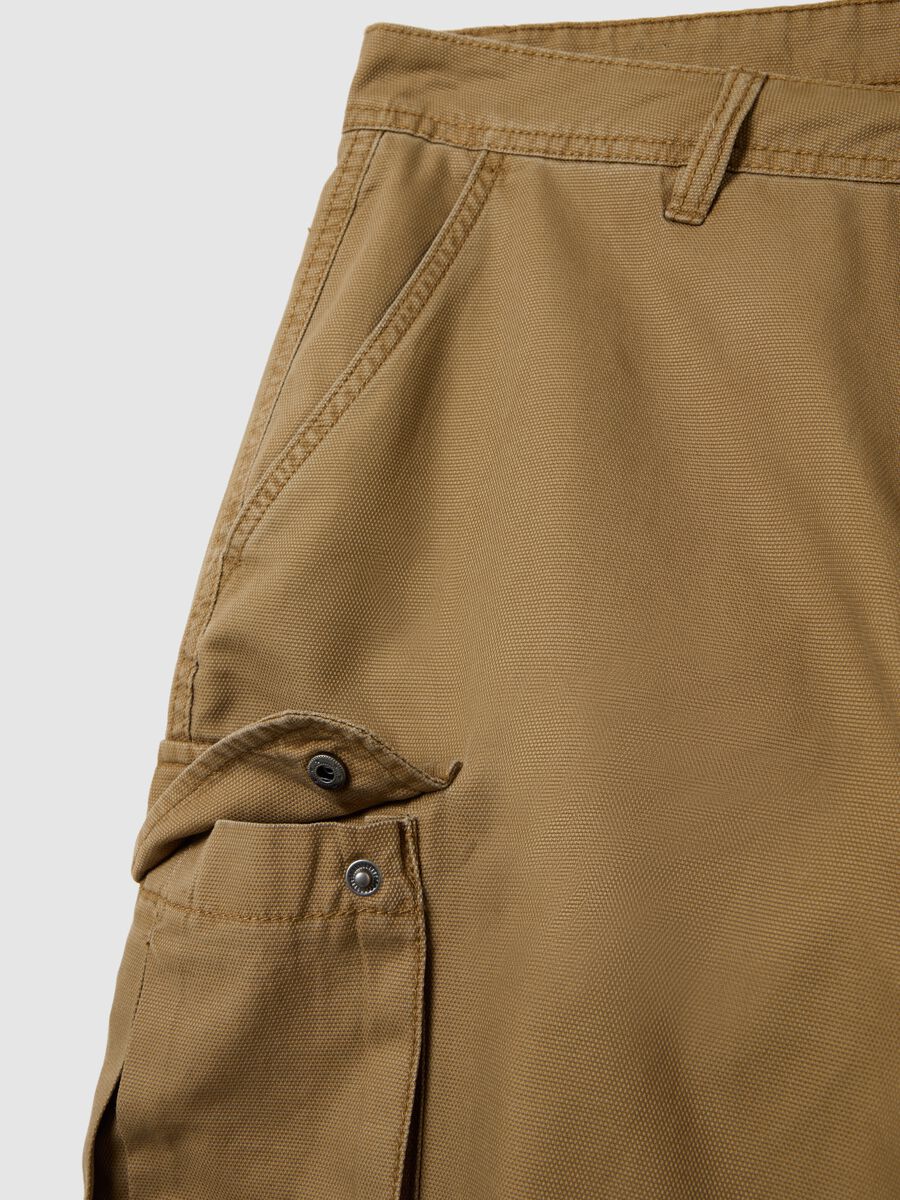 Men's brown pure cotton regular fit shorts_5