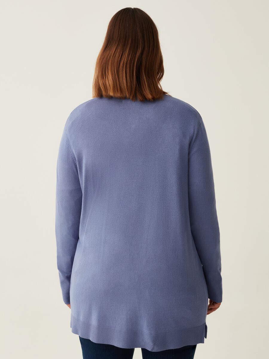 Cardigan aperto con tasche Curvy_2