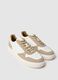 Beige and White Bicolor Sneakers_1