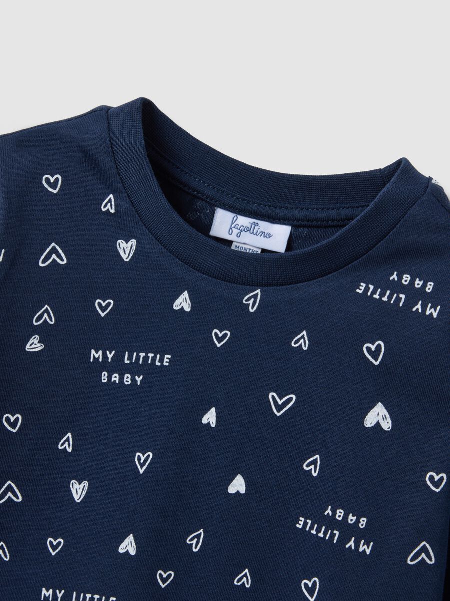 Girls' Long Sleeve Blue T-shirt in Pure Cotton Regular Fit_2