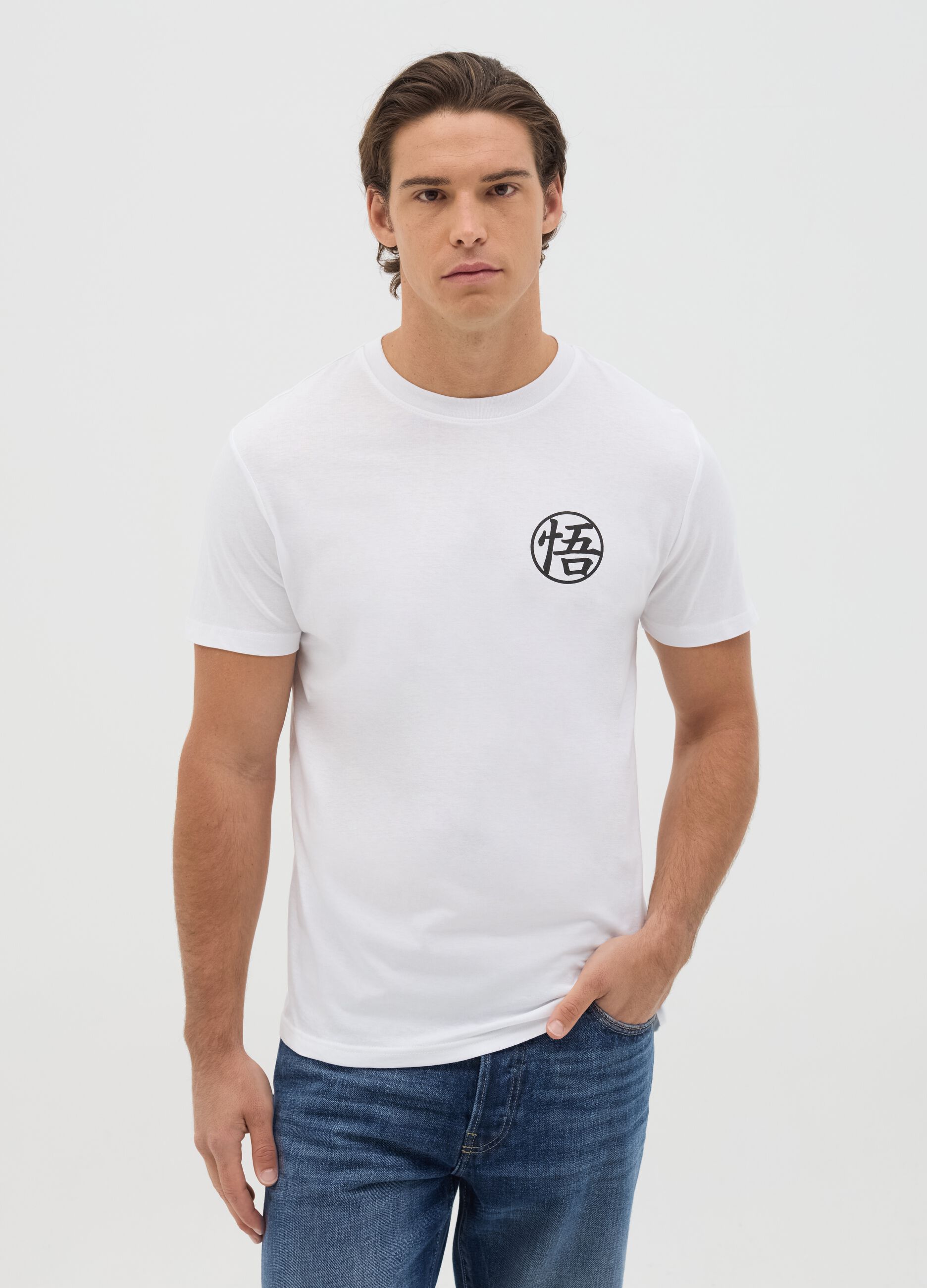 White T-shirt with Dragon Ball Z print