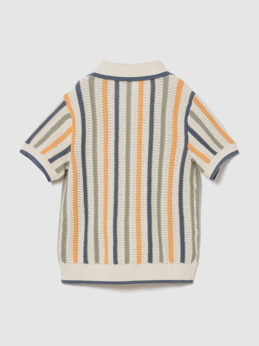 Polo in puro cotone a righe_1