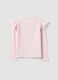 Girls&rsquo; pink stretch cotton T-shirt with ruffles and Frozen print_1
