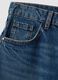 Blue pure cotton low-rise wide-leg jeans_6