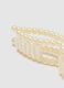 Beige Women's Hair Clip with Pearls_2