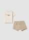 Beige organic cotton newborn set with relaxed fit_0