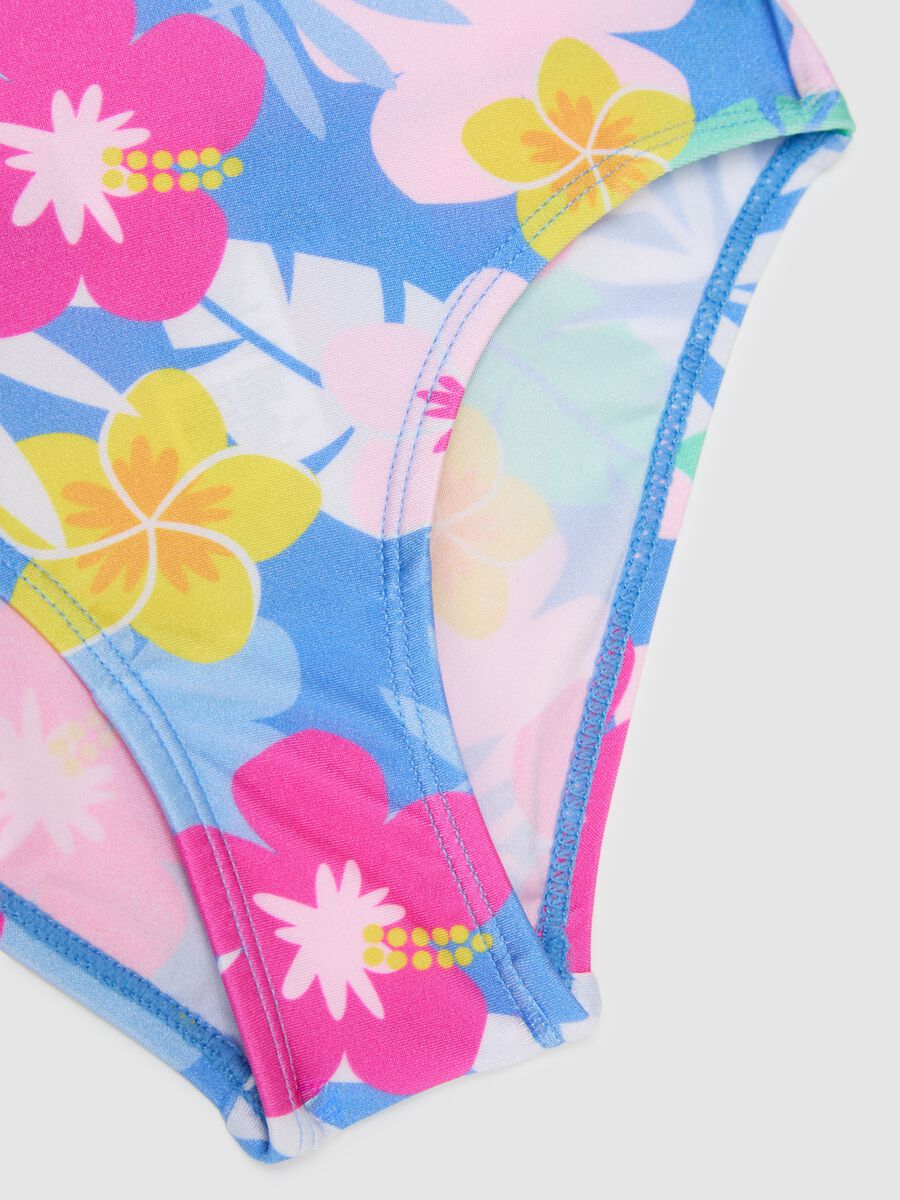 Girls' One-Piece Swimsuit in Multicolour Stretch Fabric_2