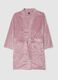 Pink robe with pockets and waist belt_4