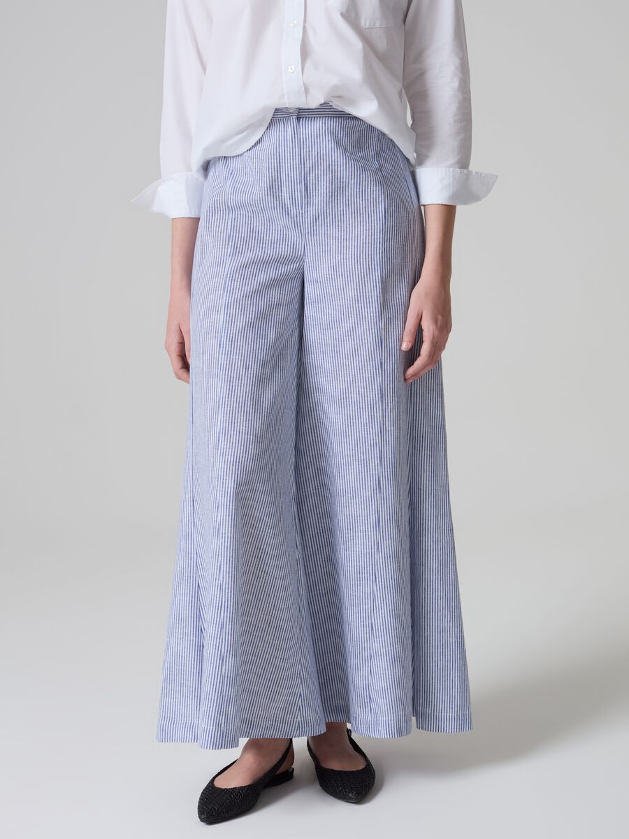 Flare-fit wide-leg trousers_2