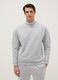 Grey cotton blend regular fit crew neck sweatshirt_1