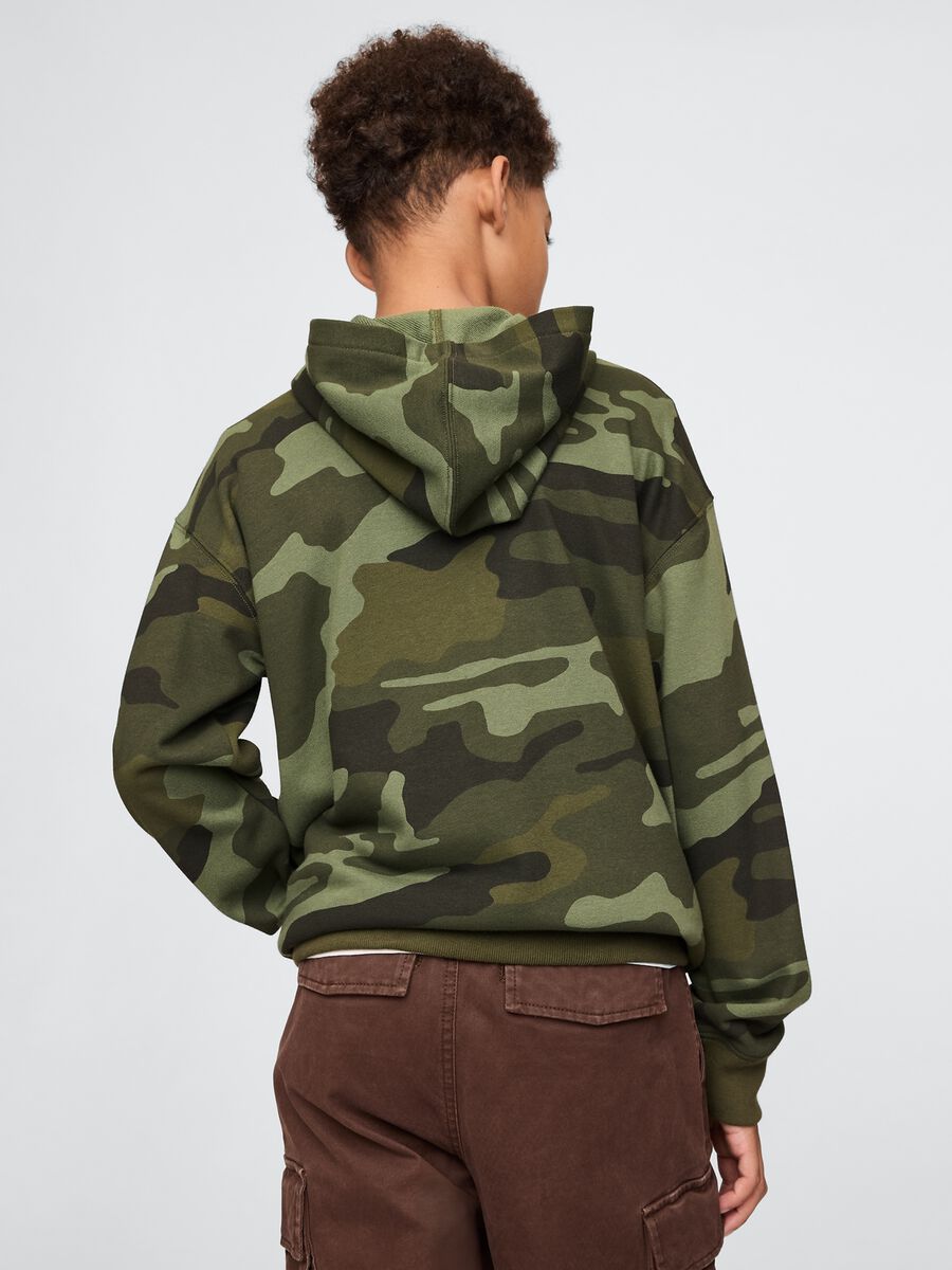 Felpa da bambino in misto cotone multicolor camouflage_2