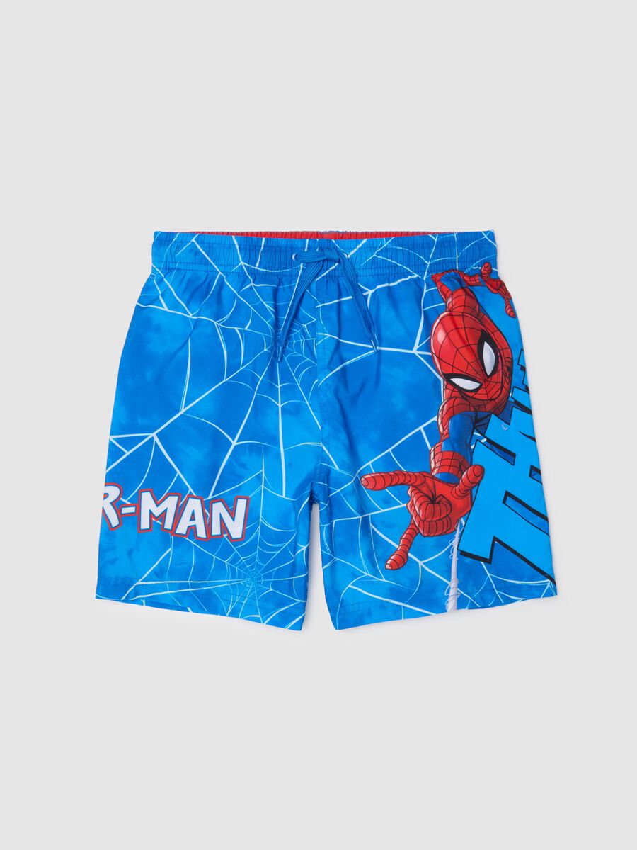 Children's Swimsuit in Multicolour Fabric Regular Fit with Spider-Man Print_0