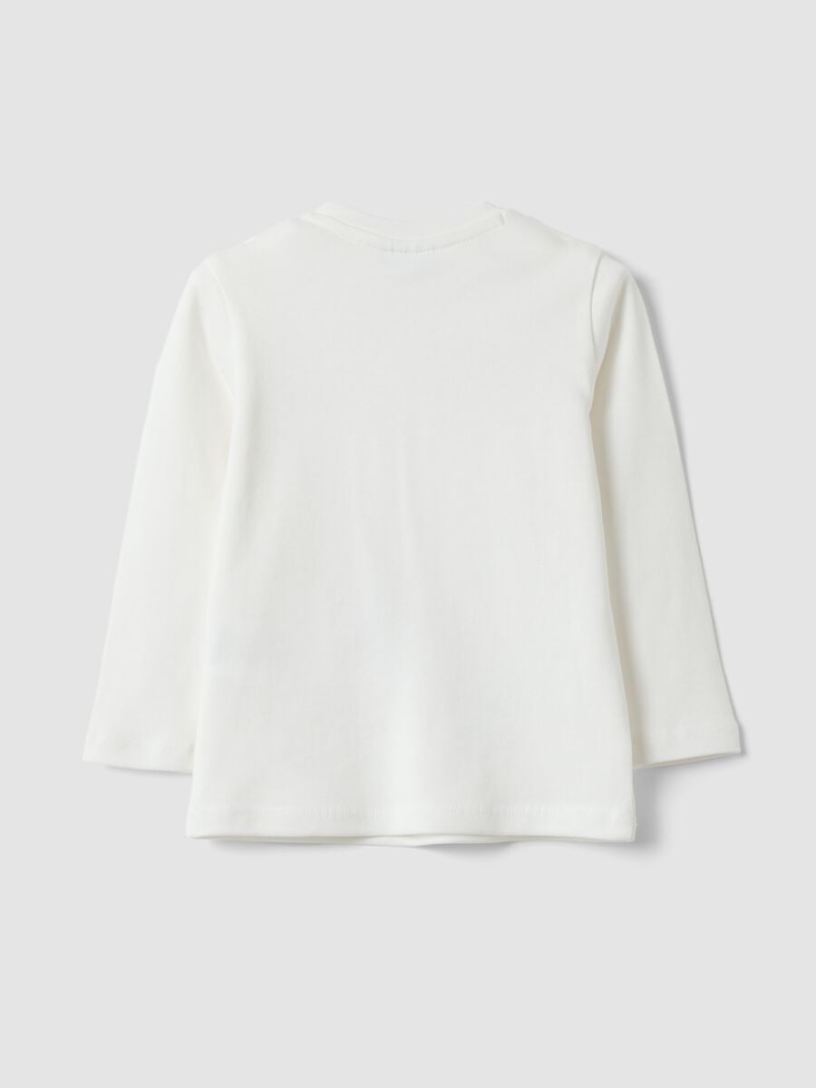 White crew-neck T-shirt in pure organic cotton_1