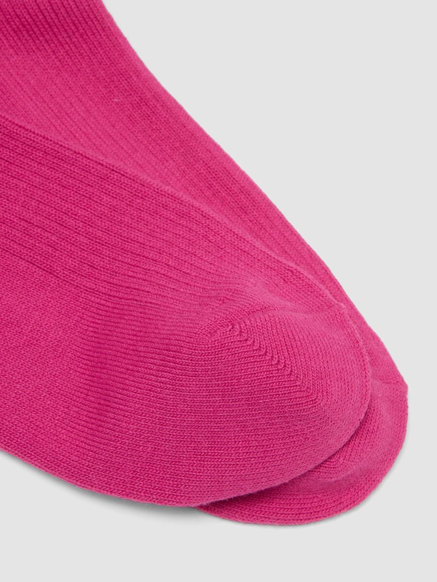 Calzini rosa alla caviglia in cotone elasticizzato_1