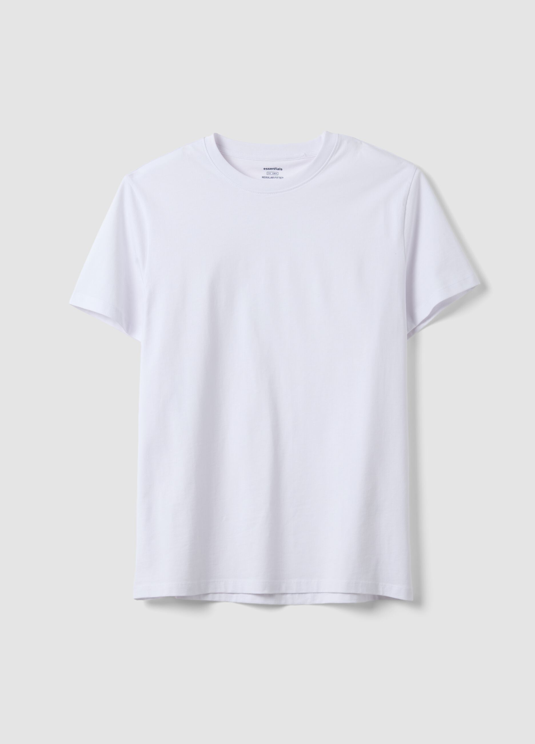 White pure cotton short-sleeve T-shirt