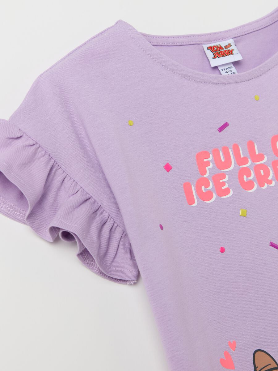 T-shirt with flounce and Jerry print_2