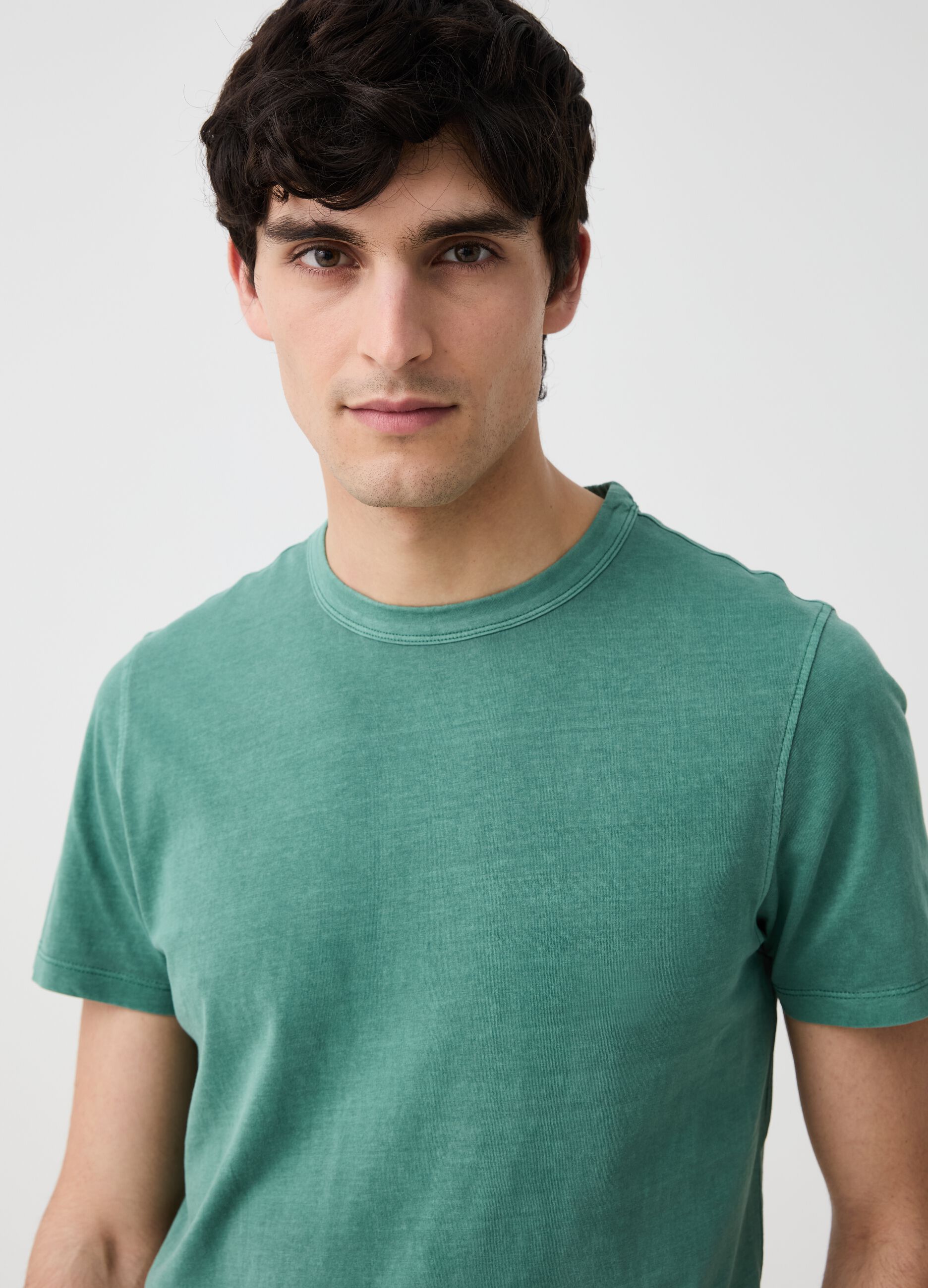 Ovs T-shirt in cotone con scollo rotondo