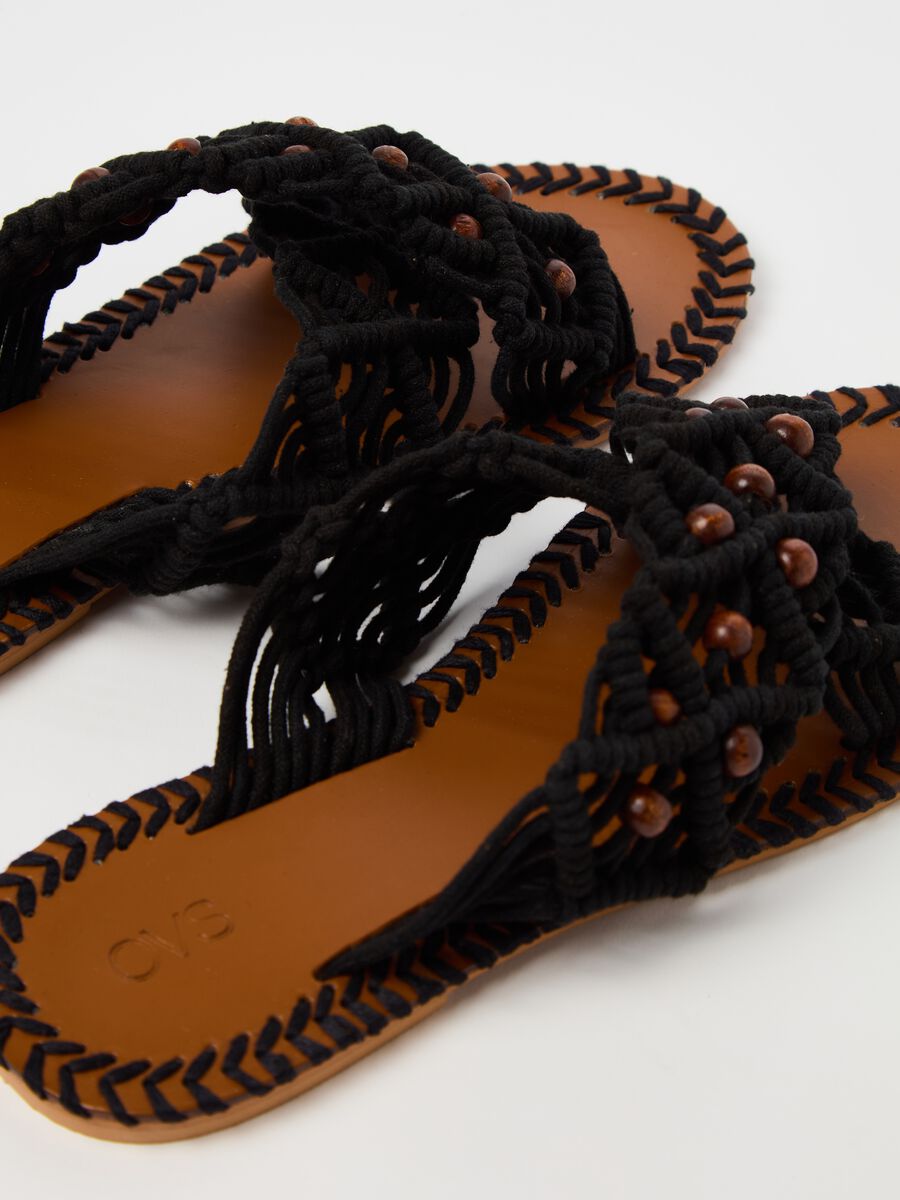 Crochet sandals with beads_2